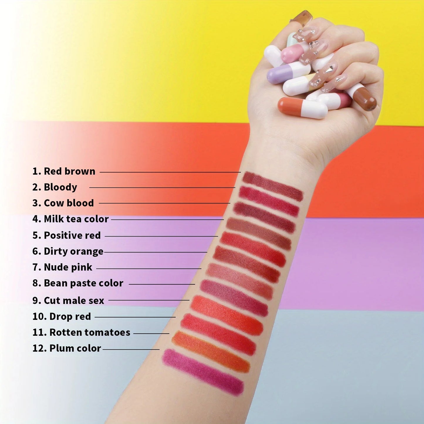 Mini Capsule Lipstick Set – 12 Colors