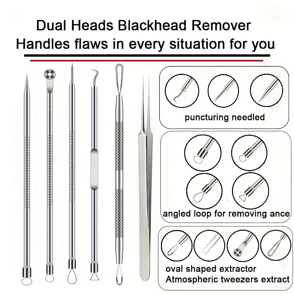 6-Piece Blackhead Tweezers Set