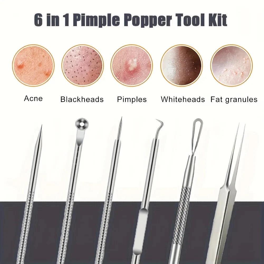 6-Piece Blackhead Tweezers Set